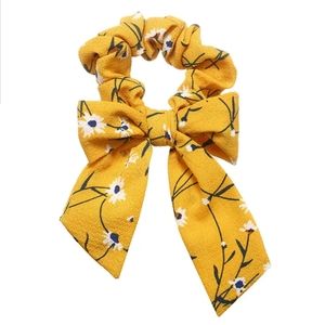 2 in 1 Scrunchie Bow Ribbon Scarf Hairbow